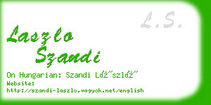 laszlo szandi business card